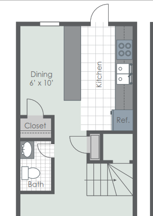 Two bedroom townhome
